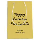 トレンドカラー – ソフトイエローカスタム抱き枕（中） ミディアムペーパーバッグ (正面)