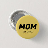 トレンドカラー – ソフトイエローマボタン 缶バッジ (正面&裏面)