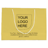 トレンドカラー – ソフトイエローラージロゴ抱き枕 ラージペーパーバッグ (裏面)