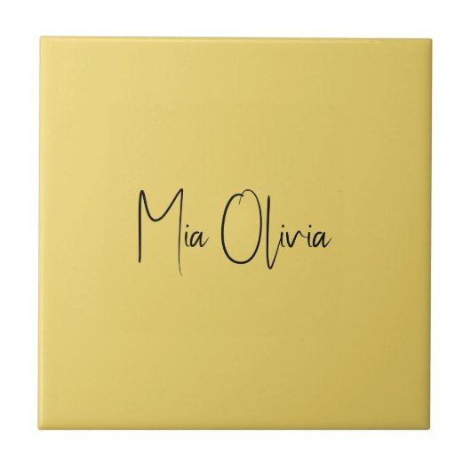 トレンドカラー – ソフトイエロー名セラミックタイル タイル (正面)