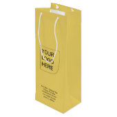 トレンドカラー - ソフトイエロー ワインロゴ ギフトバッグ (裏面アングル)