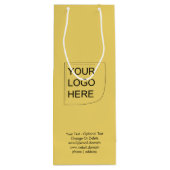 トレンドカラー - ソフトイエロー ワインロゴ ギフトバッグ (裏面)