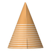 トレンドカラー – ソフトオレンジパーティーハットストライプ パーティーハット (裏面)