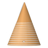 トレンドカラー – ソフトオレンジパーティーハットストライプ パーティーハット (左)