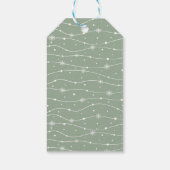 トレンドカラー – ソフトセージ雪片ギフトラベル ギフトタグ (裏面)