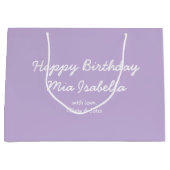 トレンドカラー – ソフトバイオレットカスタマイズ可能抱き枕 ラージペーパーバッグ (正面)