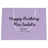 トレンドカラー – ソフトバイオレットカスタマイズ可能抱き枕 ラージペーパーバッグ (正面)