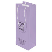 トレンドカラー – ソフトバイオレットワインロゴ抱き枕 ワインギフトバッグ (裏面アングル)