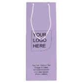 トレンドカラー – ソフトバイオレットワインロゴ抱き枕 ワインギフトバッグ (裏面)