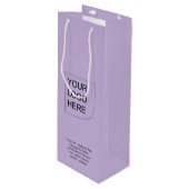 トレンドカラー – ソフトバイオレットワインロゴ抱き枕 ワインギフトバッグ (正面アングル)