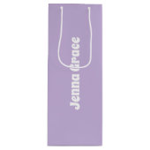 トレンドカラー – ソフトバイオレットワイン抱き枕 ワインギフトバッグ (正面)