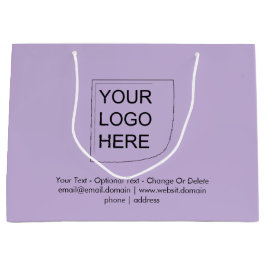 トレンドカラー - ソフトバイオレット 大型ロゴ ギフトバッグ