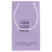 トレンドカラー - ソフトバイオレット 小ロゴ ギフトバッグ (裏面)