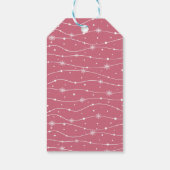 トレンドカラー – ソフトピンクのスノーフレークギフトラベル ギフトタグ (裏面)