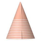 トレンドカラー – ソフトピーチパーティーハットストライプ パーティーハット (裏面)