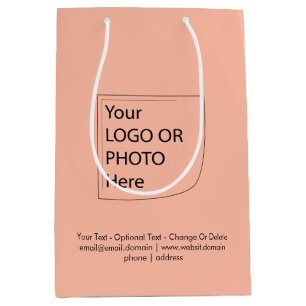 トレンドカラー – ソフトピーチミディアムロゴ抱き枕 ミディアムペーパーバッグ