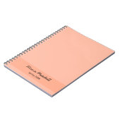 トレンドカラー – ソフトピーチ名/文字手帳 ノートブック (左側)