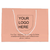 トレンドカラー - ソフトピーチ 大型ロゴギフトバッグ ラージペーパーバッグ (裏面)