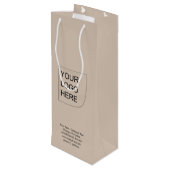 トレンドカラー – ソフトTaupeワインロゴ抱き枕 ワインギフトバッグ (裏面アングル)