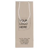 トレンドカラー – ソフトTaupeワインロゴ抱き枕 ワインギフトバッグ (裏面)