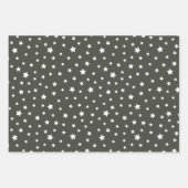 トレンドカラー – ダークフォレストのグレーカラー – パターン ラッピングペーパーシート (正面3)