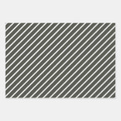 トレンドカラー – ダークフォレストのグレーカラー – パターン ラッピングペーパーシート (正面2)