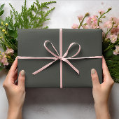 トレンドカラー – ダークフォレストグレー無地の- ラッピングペーパーシート