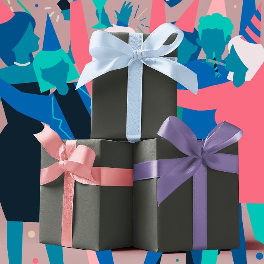 トレンドカラー – ダークフォレストグレー無地の- ラッピングペーパーシート