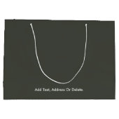 トレンドカラー – ダークフォレストグレー無地の- ラージペーパーバッグ (裏面)