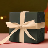 トレンドカラー – ダークフォレスト無地のグレイ転が- ラッピングペーパー