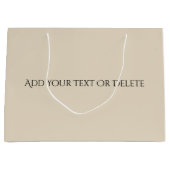 トレンドカラー – ナチュラルベージュカラー無地の- ラージペーパーバッグ (正面)