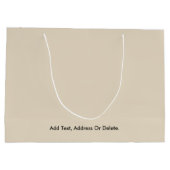 トレンドカラー – ナチュラルベージュカラー無地の- ラージペーパーバッグ (裏面)