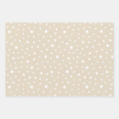 トレンドカラー – ナチュラルベージュカラー – パターン ラッピングペーパーシート (正面3)