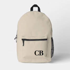 トレンドカラー – ナチュラルベージュモノグラムバックパック プリントバックパック