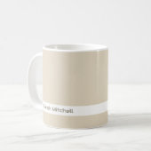 トレンドカラー – ナチュラルベージュ名マグカップ コーヒーマグカップ (正面左)