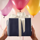 トレンドカラー – ネイビーブルーカラー – 無地の ラッピングペーパーシート