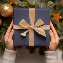 トレンドカラー – ネイビーブルー無地のカラー – 転が ラッピングペーパー