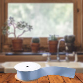 トレンドカラー – パウダーブルーカラー – 無地の サテンリボン