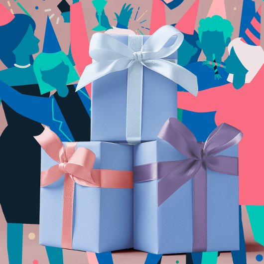 トレンドカラー – パウダーブルーカラー – 無地の ラッピングペーパーシート