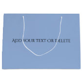 トレンドカラー – パウダーブルーカラー – 無地の ラージペーパーバッグ (正面)