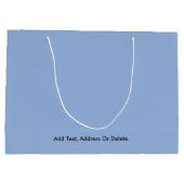 トレンドカラー – パウダーブルーカラー – 無地の ラージペーパーバッグ (裏面)