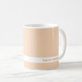 トレンドカラー – ピーチ赤面名マグ コーヒーマグカップ (正面右)