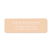 トレンドカラー – ピーチ赤面差出人住所ラベル ラベル (正面)