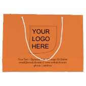 トレンドカラー -フレッシュタンジェリンの大型ロゴギフトバッグ ラージペーパーバッグ (裏面)