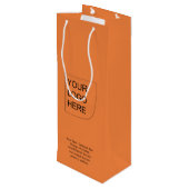 トレンドカラー -フレッシュタンジェリンワインロゴギフトバッグ ワインギフトバッグ (裏面アングル)