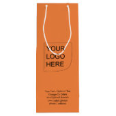 トレンドカラー -フレッシュタンジェリンワインロゴギフトバッグ ワインギフトバッグ (裏面)