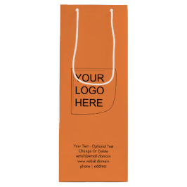 トレンドカラー -フレッシュタンジェリンワインロゴギフトバッグ ワインギフトバッグ