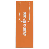 トレンドカラー – フレッシュタンジェリンワイン抱き枕 ワインギフトバッグ (正面)