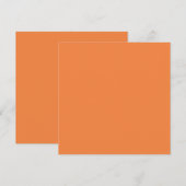 トレンドカラー – フレッシュタンジェリン無地のフラットカード (正面/裏面)