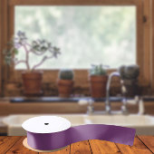 トレンドカラー – プラムパープルカラー無地の- サテンリボン